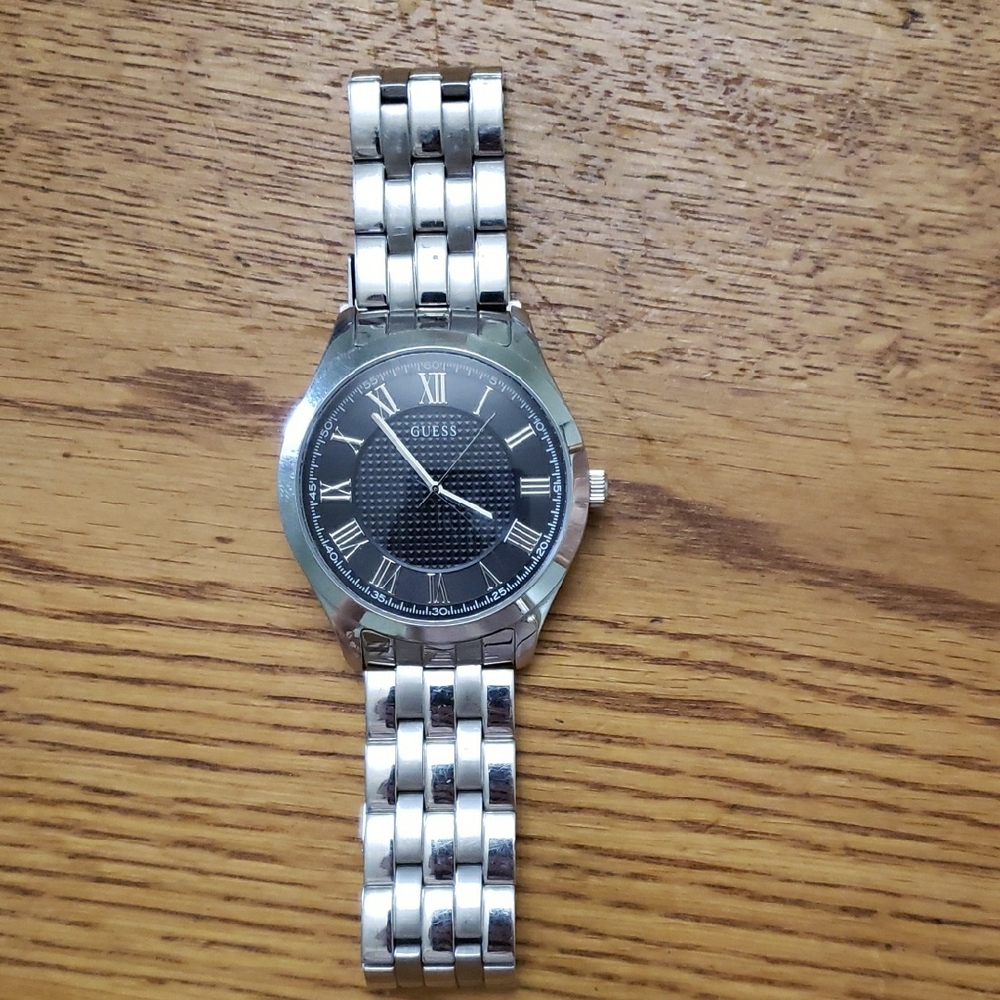 Guess Silver and Black Watch